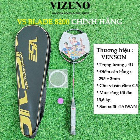 ( tặng cước + quấn cán + bao vợt ) Vợt cầu lông VS Blade 8200 chính hãng