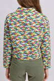  Áo khoác nữ cổ bẻ họa tiết sắc màu FWJK20S005-N1 