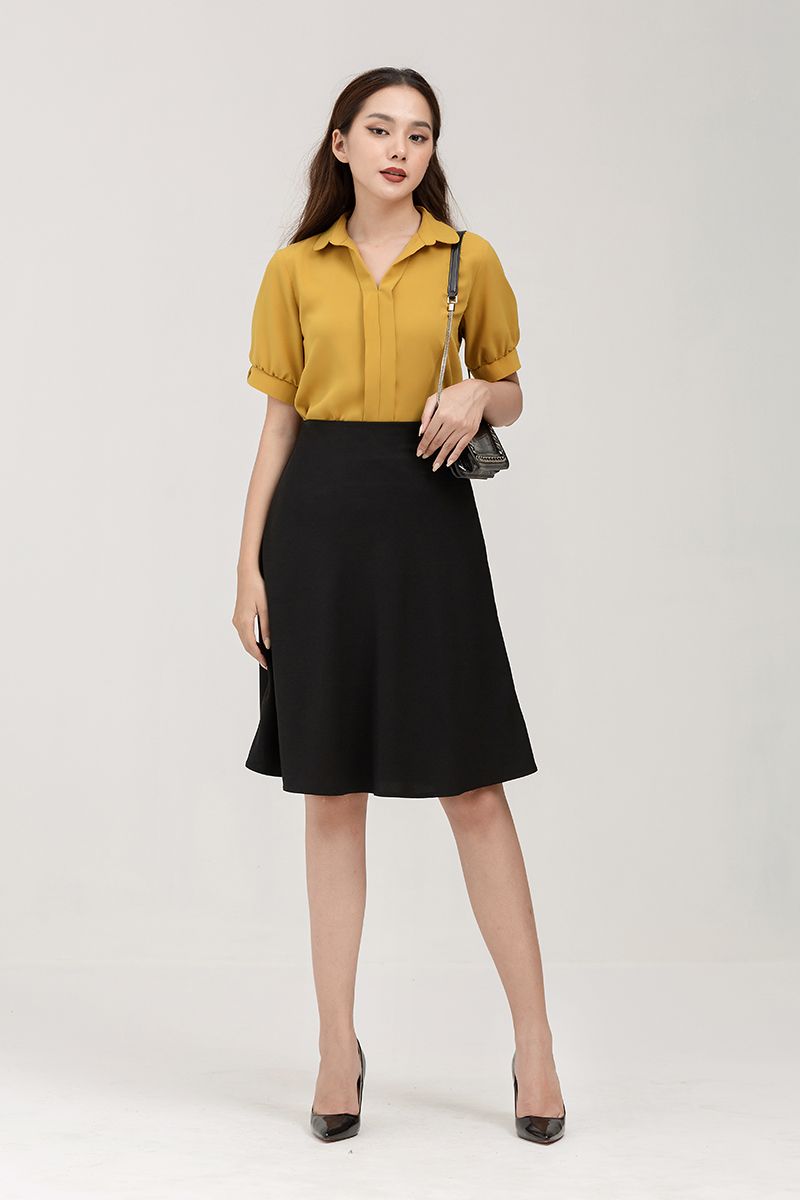  Chân váy xòe chữ A thanh lịch FWSK22SS08L 