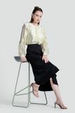  Áo Kiểu Phối Bèo Nhún Nữ Tính FWBL24FH13C 