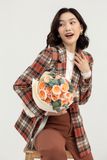  Áo blazer nữ tay dài họa tiết kẻ caro FWBZ22SS01L 