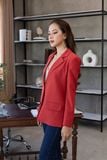  Áo Blazer cổ vest tay dài nữ FWBZ22SS03L 