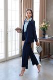  Áo Blazer cổ vest tay dài nữ FWBZ22SS03L 