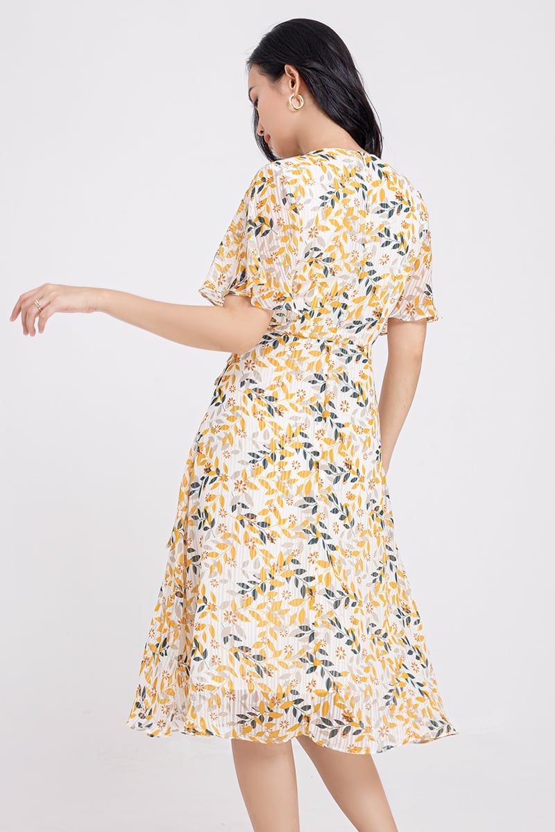  Đầm wrapdress thắt nơ nữ tính FWDR21SS02C 