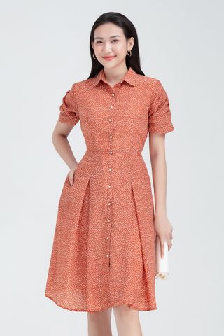  Đầm sơ mi dáng chữ A in họa tiết FWDR22FH21C 