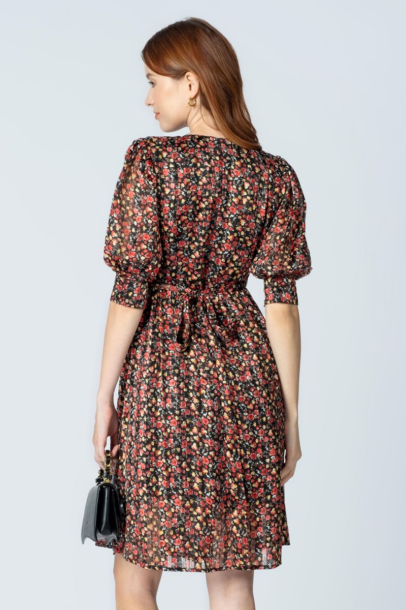  Đầm nữ wrap-dress họa tiết hoa FWDR22FH25G 