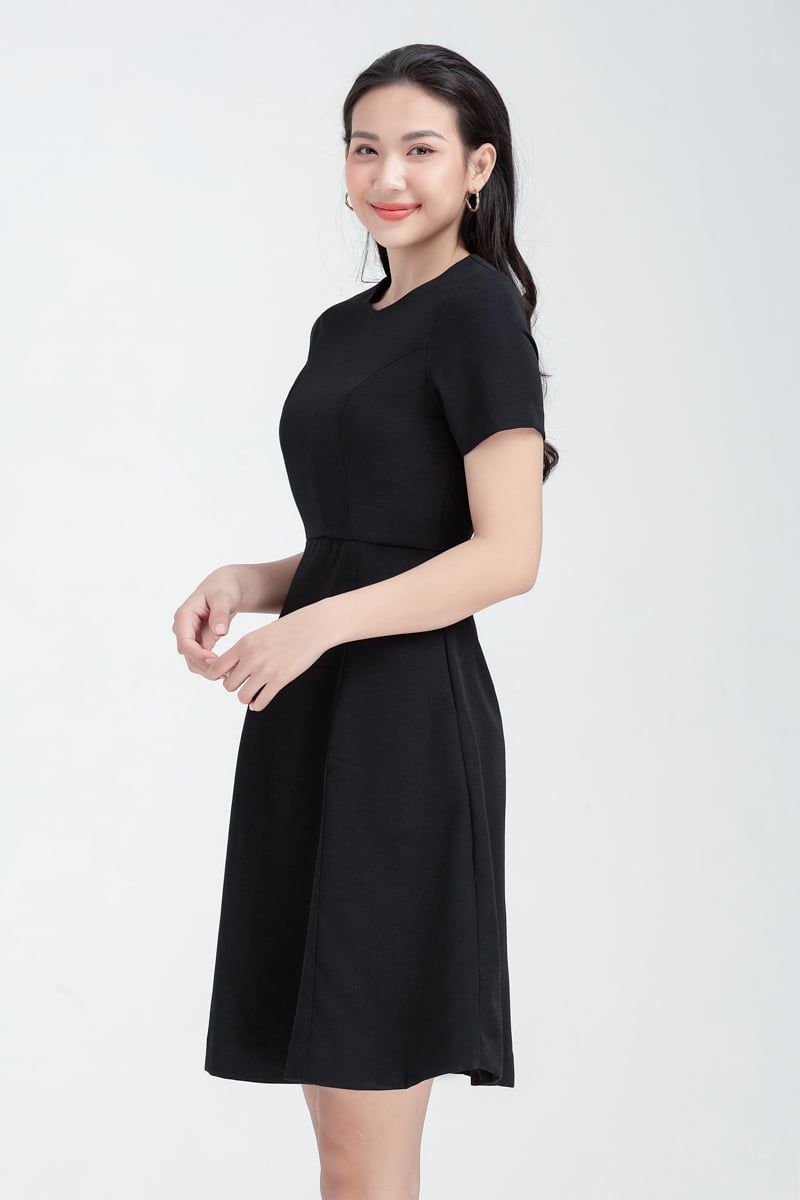  Đầm chữ A tay ngắn  FWDR22SS30L 
