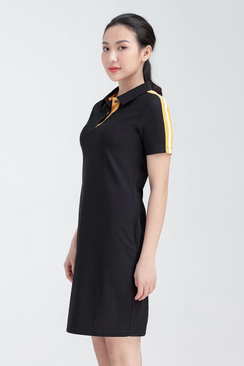  Đầm nữ dáng polo phối viền FWDR22FH52C 