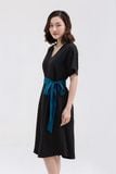  Đầm form suông thắt eo  FWDR22SS07L 