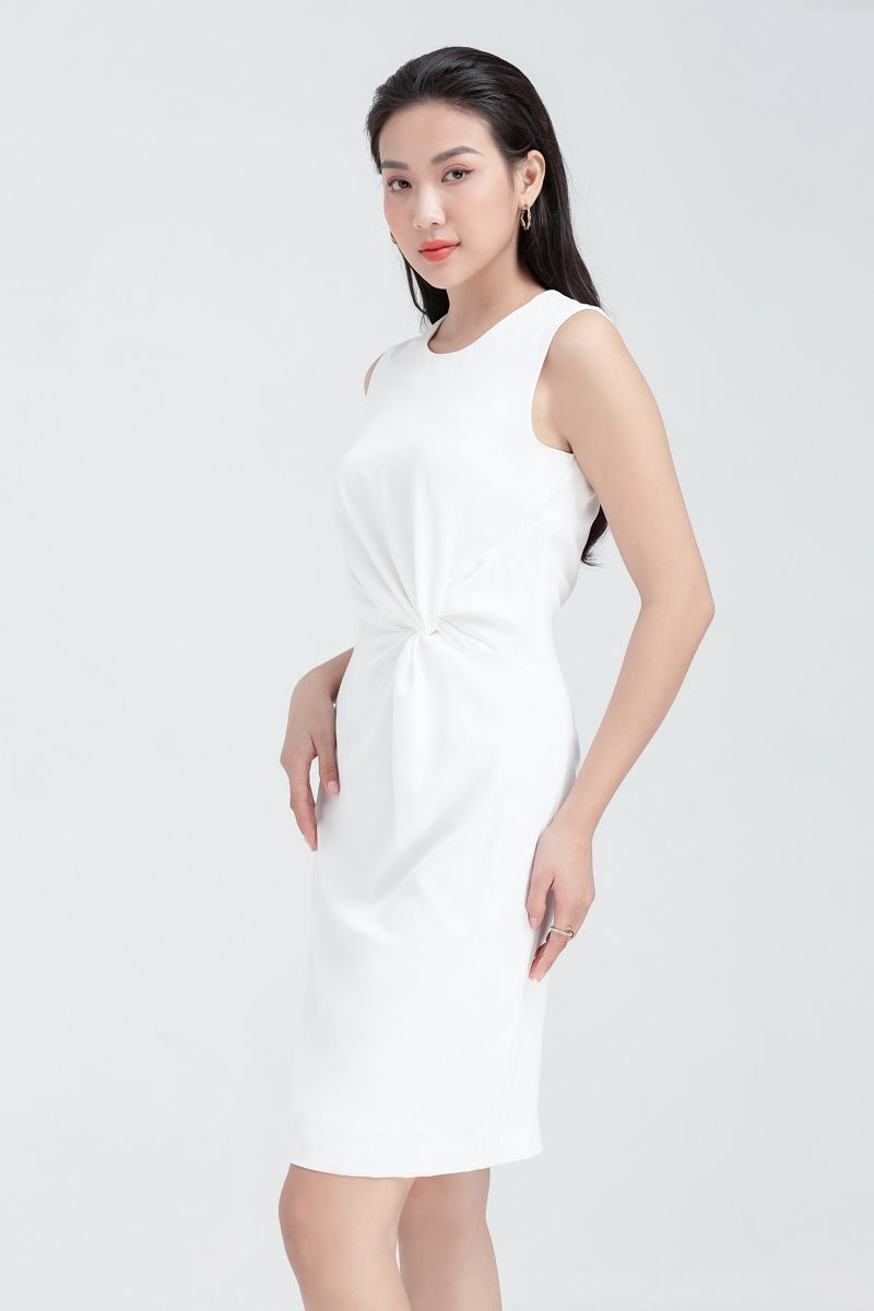  Đầm nữ dáng bút chì nhấn chéo eo FWDR22SS17C 