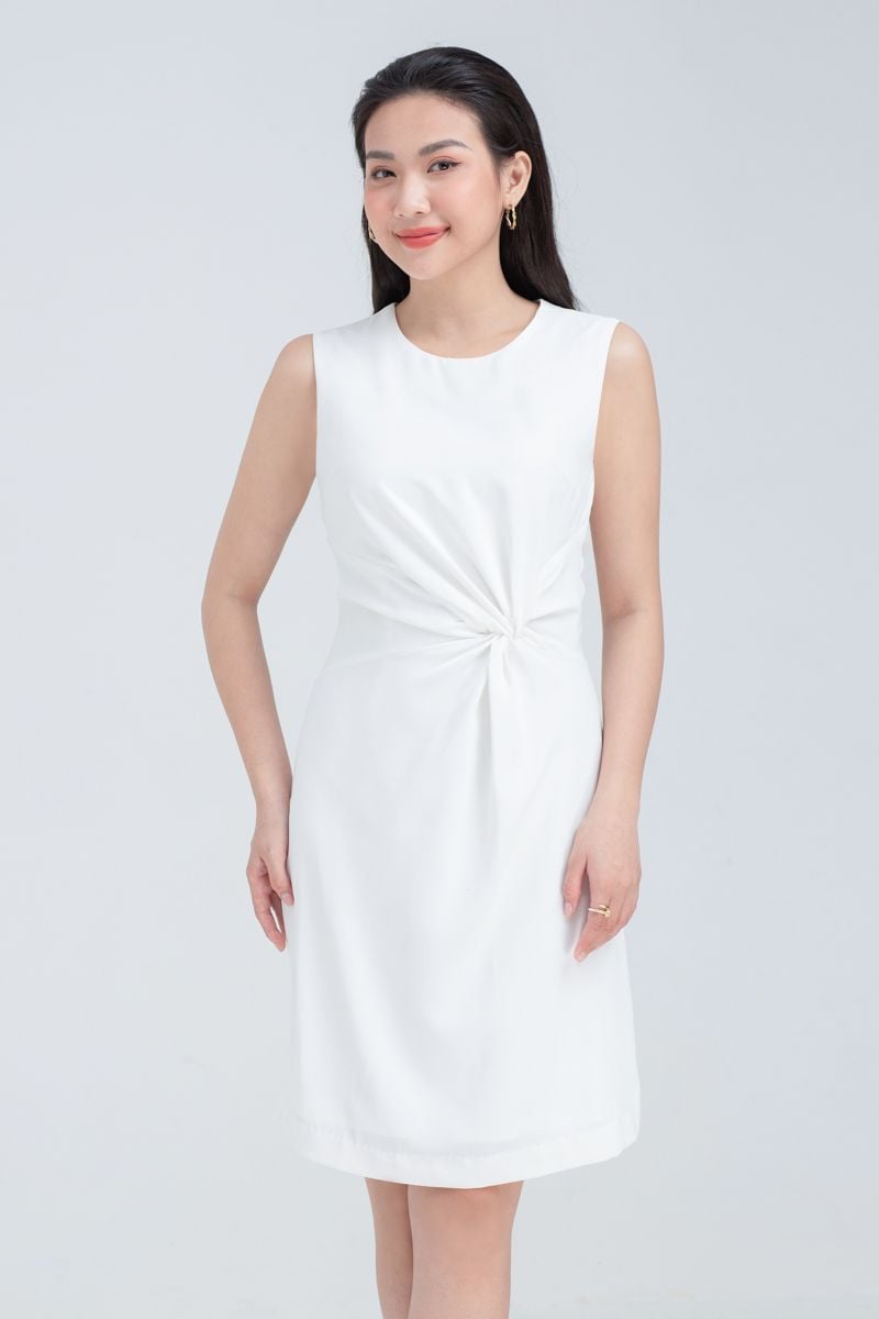  Đầm nữ dáng bút chì nhấn chéo eo FWDR22SS17C 