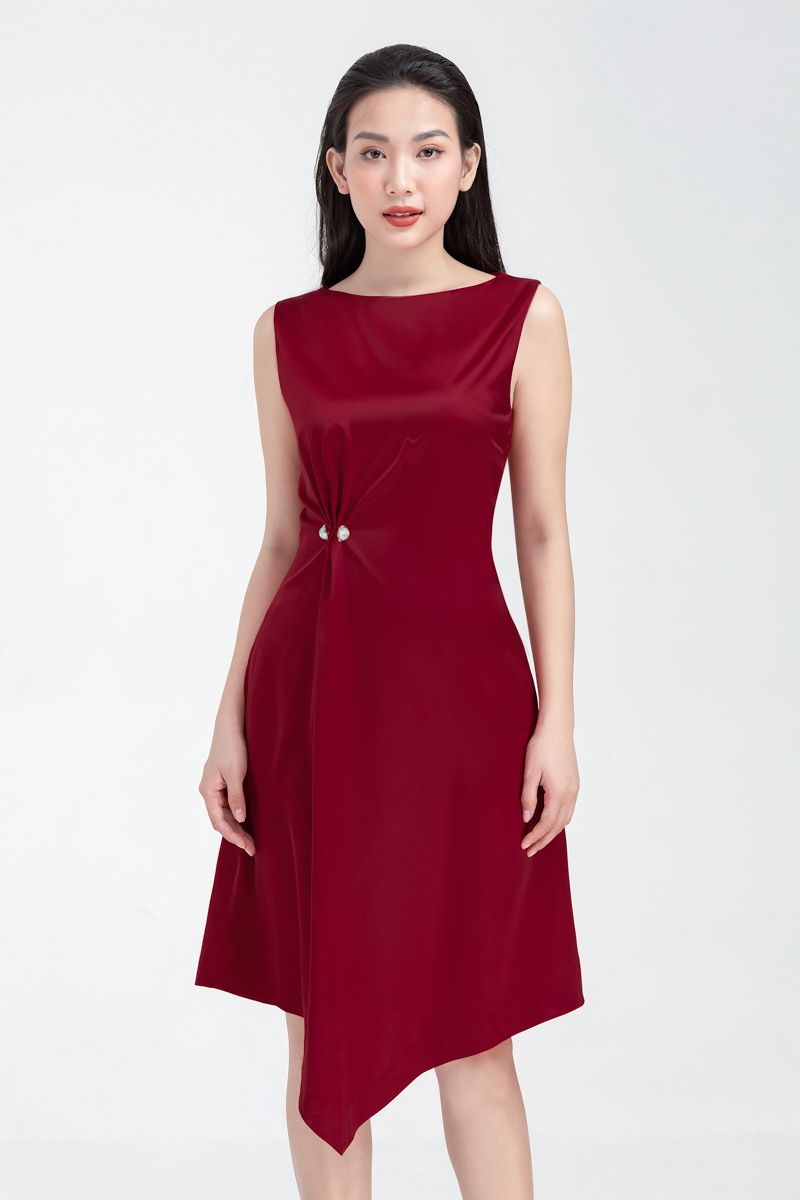  Đầm nữ dáng bút chì vạt chéo FWDR22SS18C 