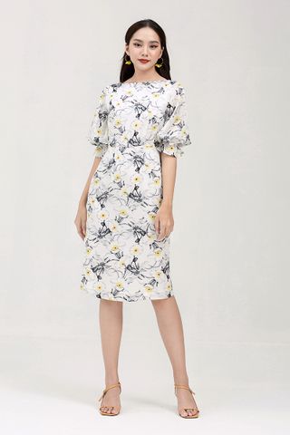  Đầm nữ dáng bút chì tay phồng FWDR22SS22L 
