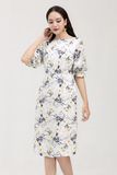  Đầm nữ dáng bút chì tay phồng FWDR22SS22L 