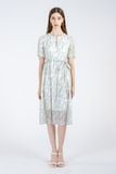  Đầm nữ dáng dài tay ngắn nữ tính FWDR23SS02C 