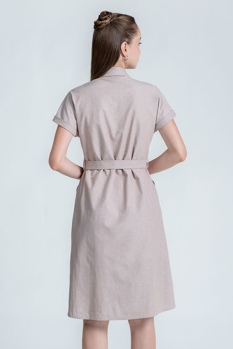  Đầm Nữ Cổ Vest Thanh Lịch FWDR24FH03C 