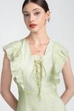  Đầm Nữ Dáng Xòe Cổ V Phối Dây FWDR25SS04G 