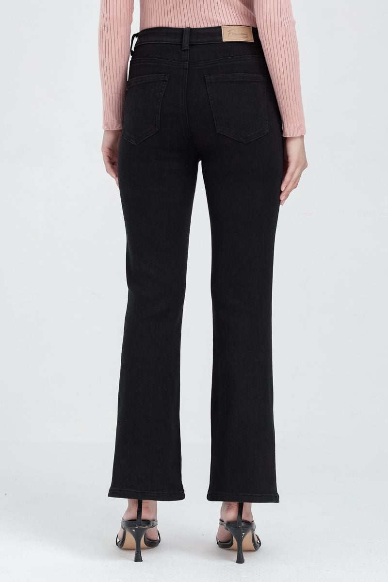  Quần jeans nữ ống loe lai cách điệu FWJN22FH14G 