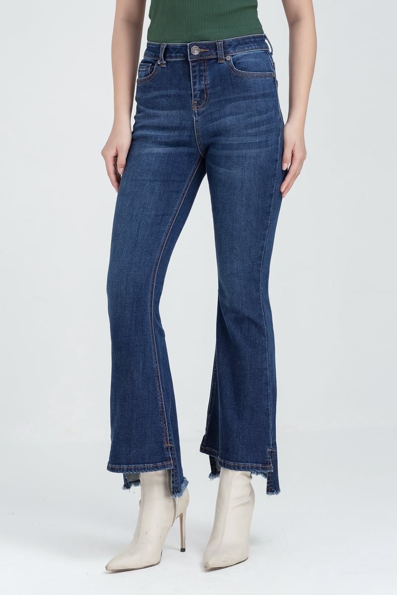  Quần jeans nữ lưng cao ống loe  FWJN22FH15G 