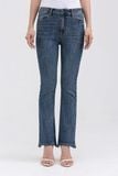  Quần jeans nữ ống loe lệch lai FWJN22SS05L 