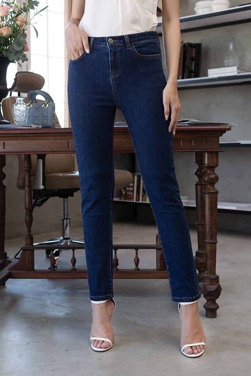  Quần jeans nữ dáng skinny FWJN22SS08C 