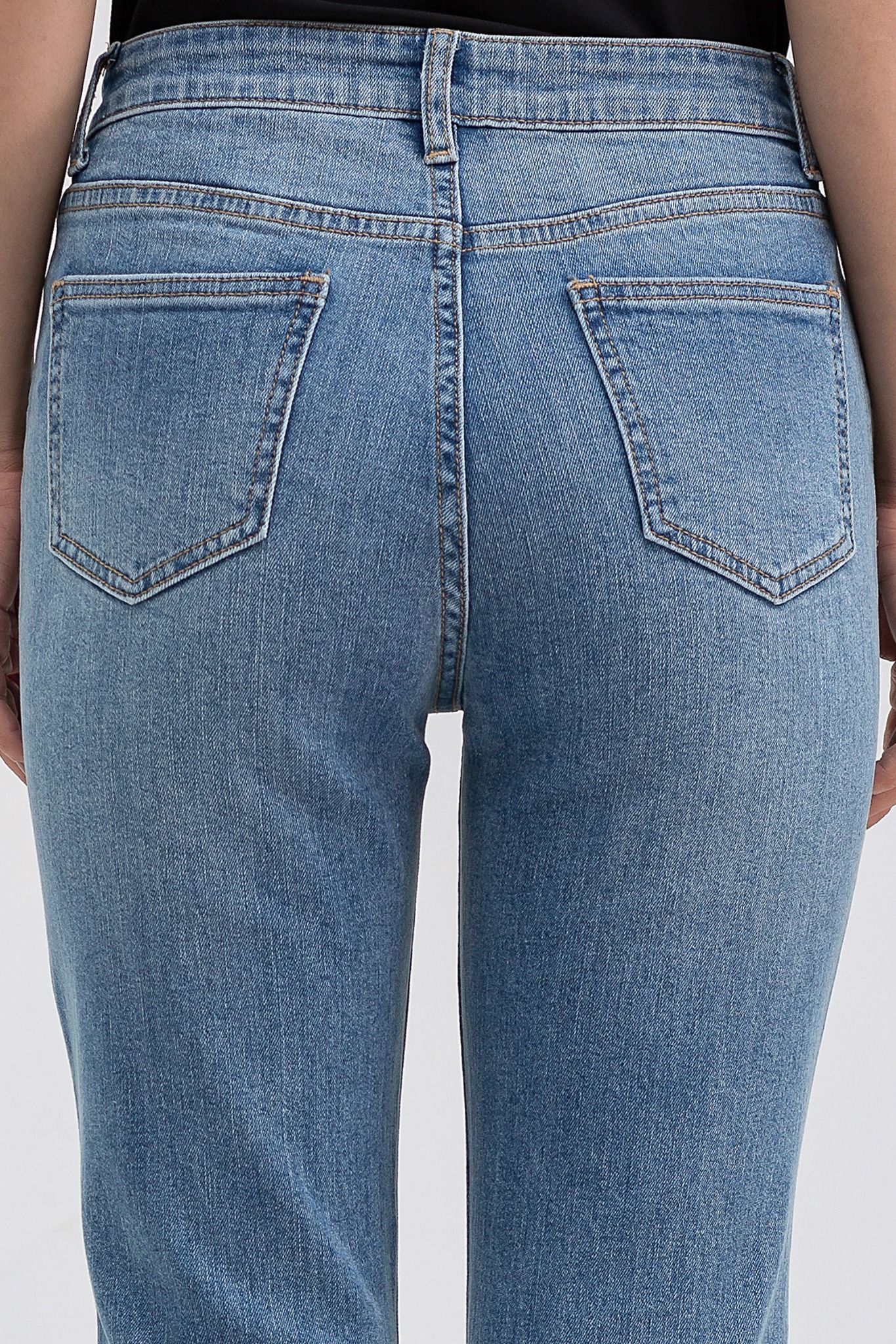  Quần jeans nữ ống loe phối màu lai FWJN22SS10L 