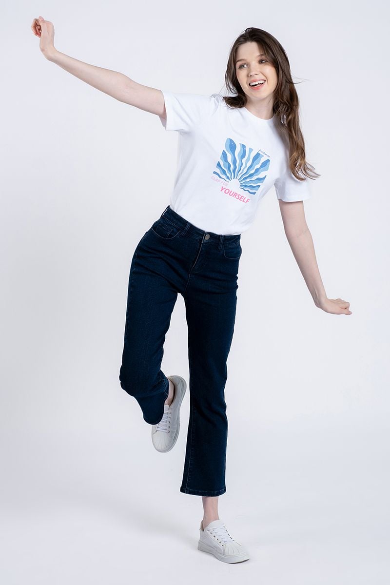  Quần Jean Nữ Ống Loe FWJN24FH01G 