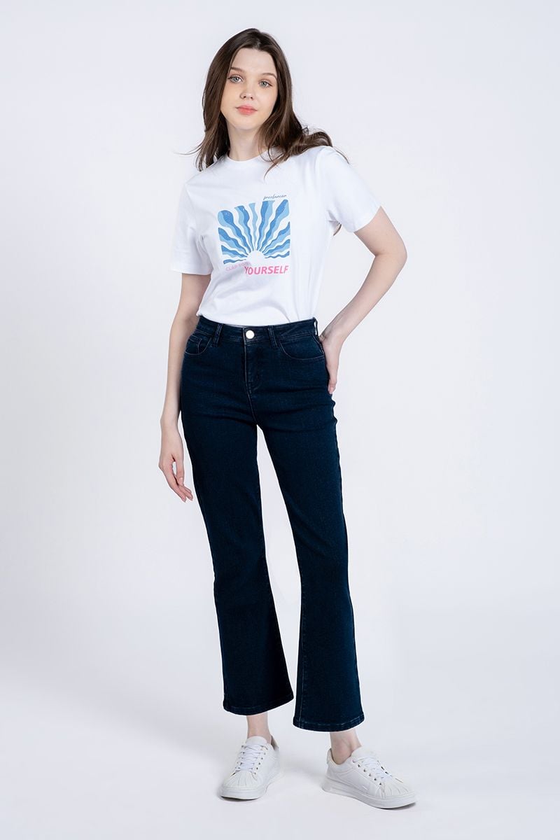  Quần Jean Nữ Ống Loe FWJN24FH01G 