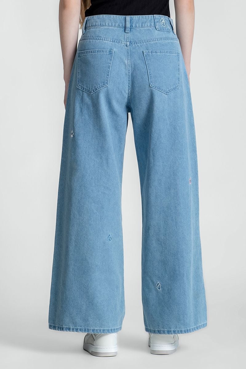  Quần Jean Nữ Ống Rộng FWJN24FH05G 