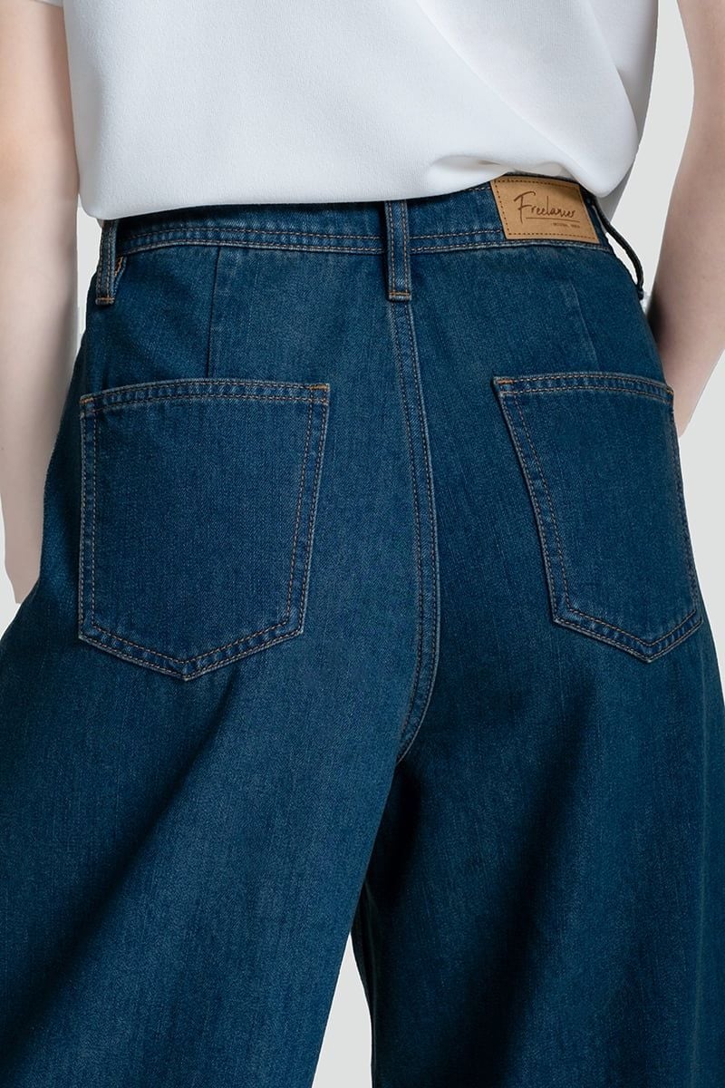  Quần Jeans Nữ Ống Rộng FWJN25SS05G 