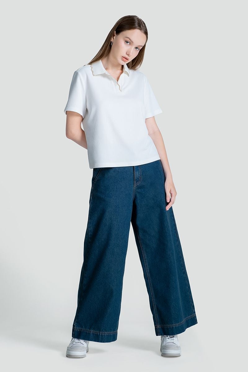  Quần Jeans Nữ Ống Rộng FWJN25SS05G 