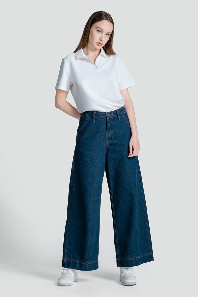  Quần Jeans Nữ Ống Rộng FWJN25SS05G 