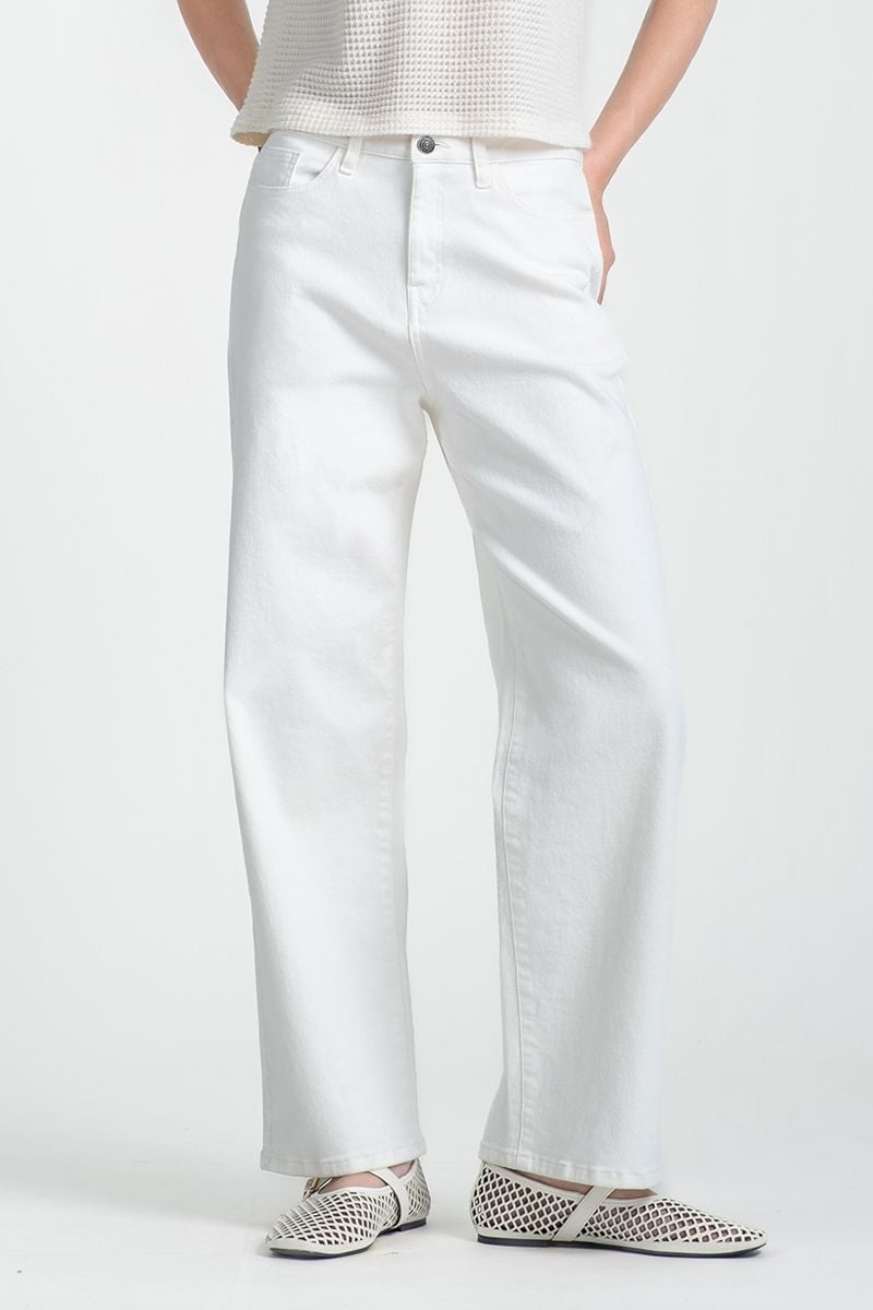  Quần Jean Trắng Ống Rộng Freelancer FWJN25SS10C 