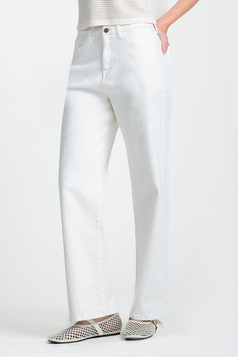  Quần Jean Trắng Ống Rộng Freelancer FWJN25SS10C 