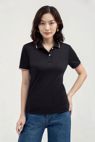  Áo thun nữ cổ bẻ phối viền FWKS22SS02C 