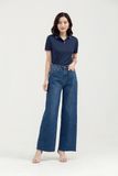  Áo thun nữ cổ bẻ phối viền FWKS22SS02C 