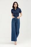  Áo thun nữ cổ bẻ phối viền FWKS22SS02C 