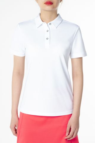  Áo thun nữ cổ bẻ basic trơn FWKS22SS03C 