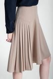  Chân Váy A Xếp Ly Màu Be FWSK24FH15C 
