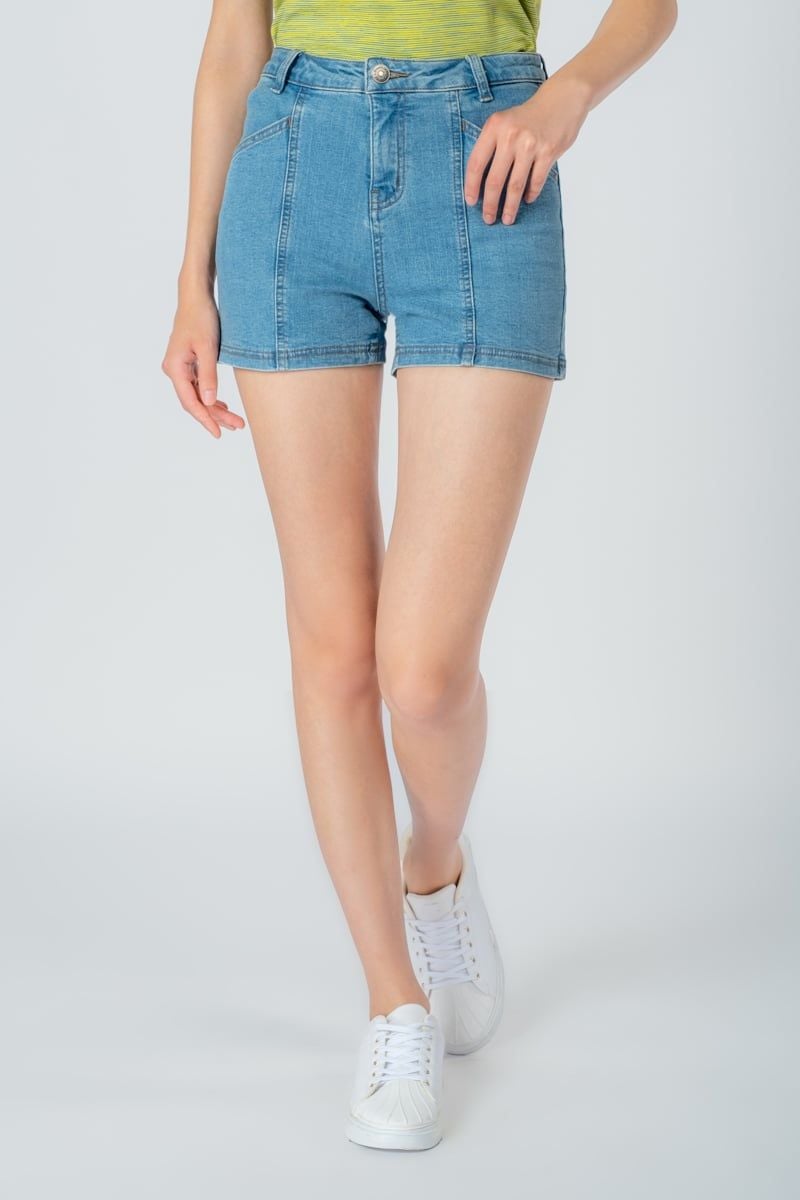  Quần Short Jean Form Ôm FWSP23SS03C 