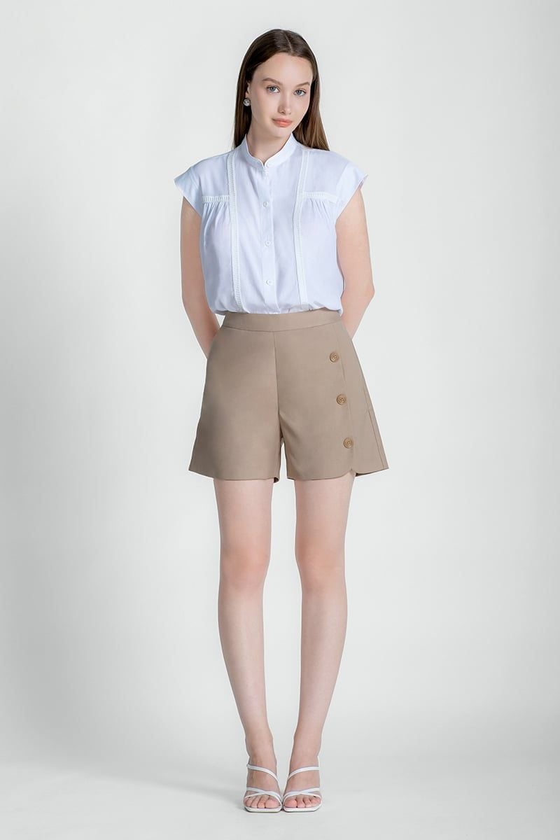  Quần Short Đắp Tà Cạp Cao Freelancer FWSP24FH04C 