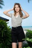  Quần Short Jean Đen Cạp Cao FWSP25FH02G-J 