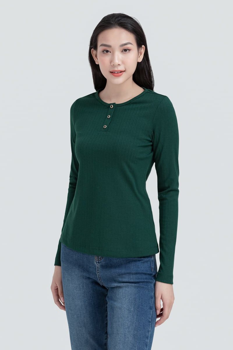  Áo thun nữ form vừa tay dài FWTS22FH06L 