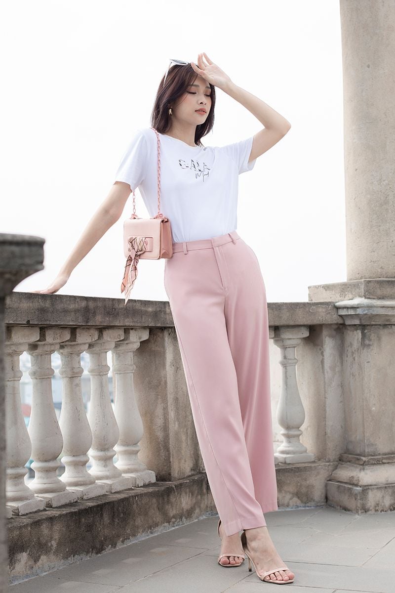  Áo thun nữ cotton in họa tiết FWTS22SS02L 