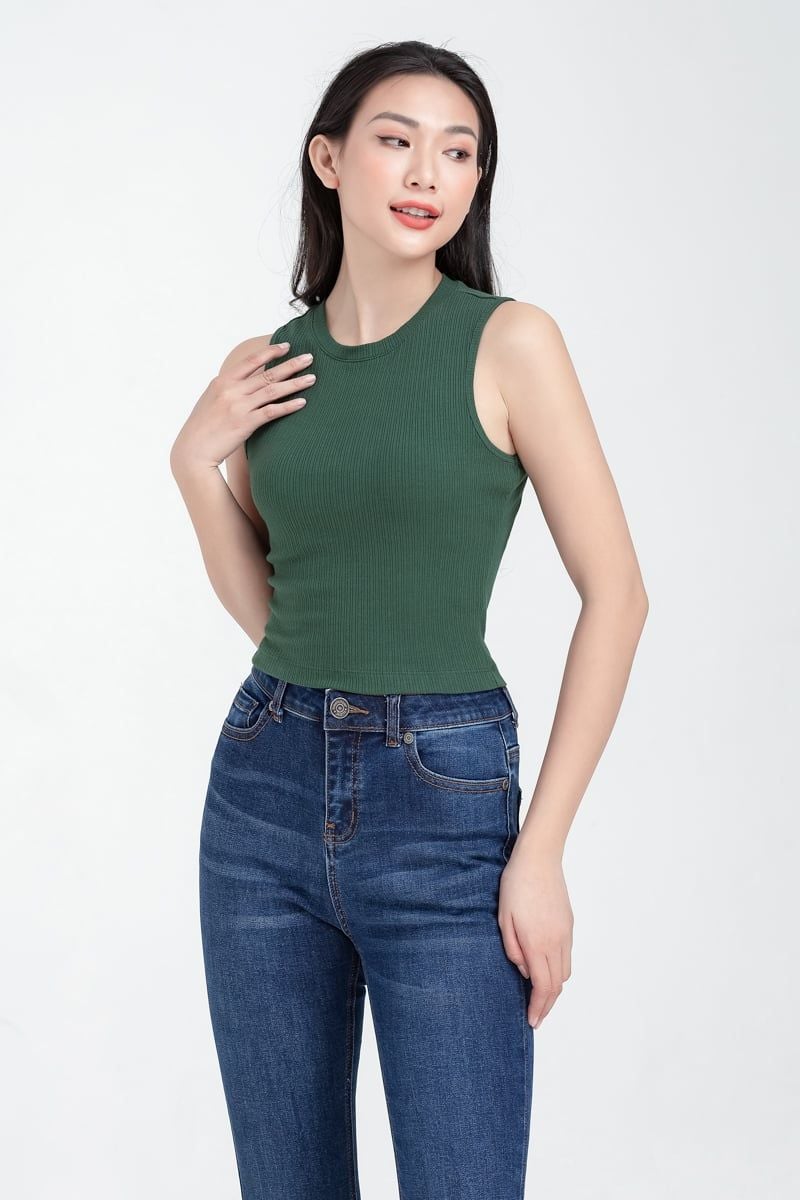  Áo thun sát nách nữ form ôm FWTS22SS07C 