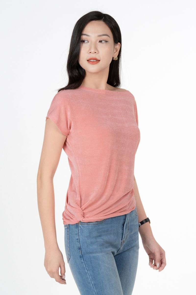  Áo Thun Nữ Xoắn Eo  FWTS23SS05G 