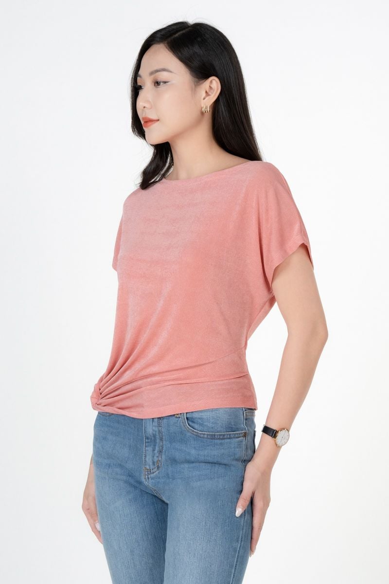  Áo Thun Nữ Xoắn Eo  FWTS23SS05G 