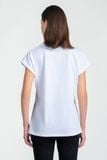  Áo Thun Trắng Cổ Tròn Xẻ Tà FWTS25SS15C 