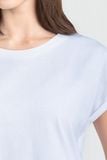  Áo Thun Trắng Cổ Tròn Xẻ Tà FWTS25SS15C 