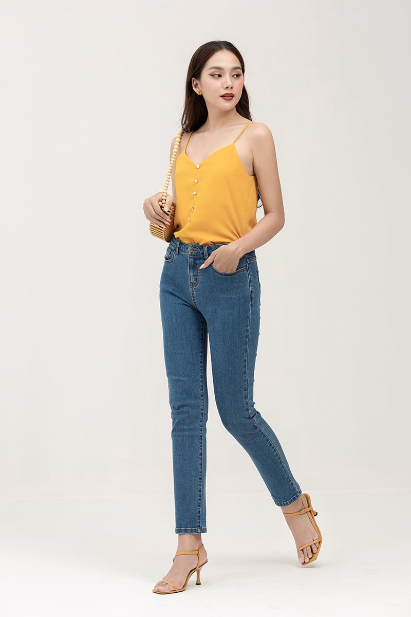  Quần jeans nữ dáng skinny FWJN22SS08C 